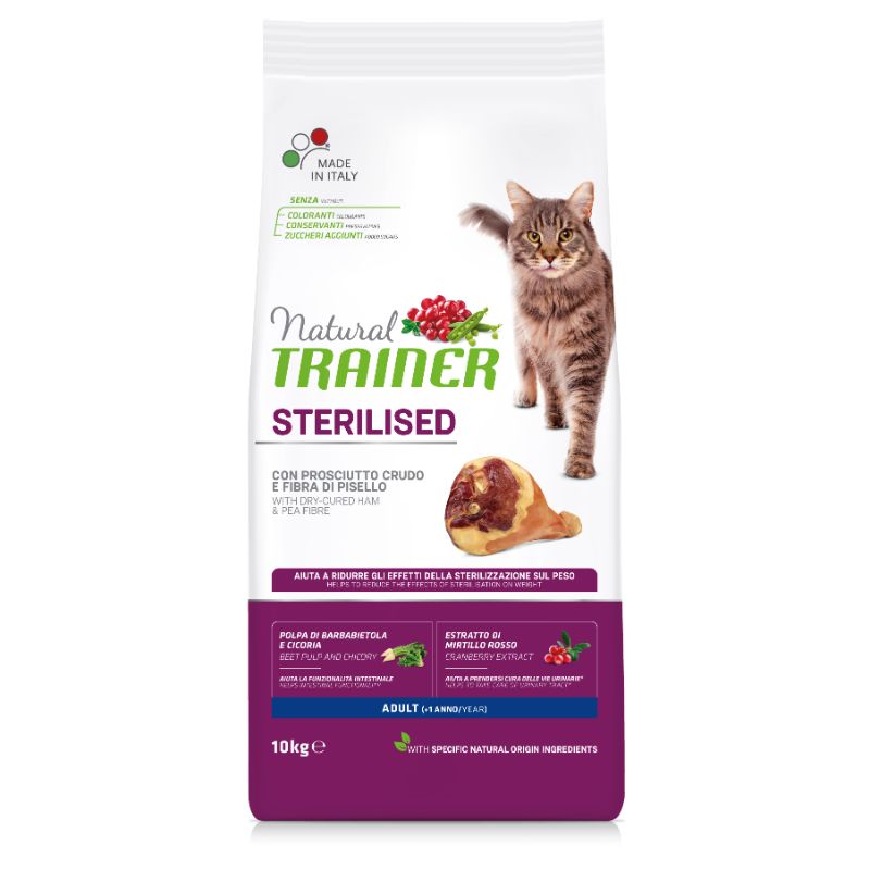TRAINER NATURAL Cat adult HAM sterilizuotom su vytintu kumpiu 10kg